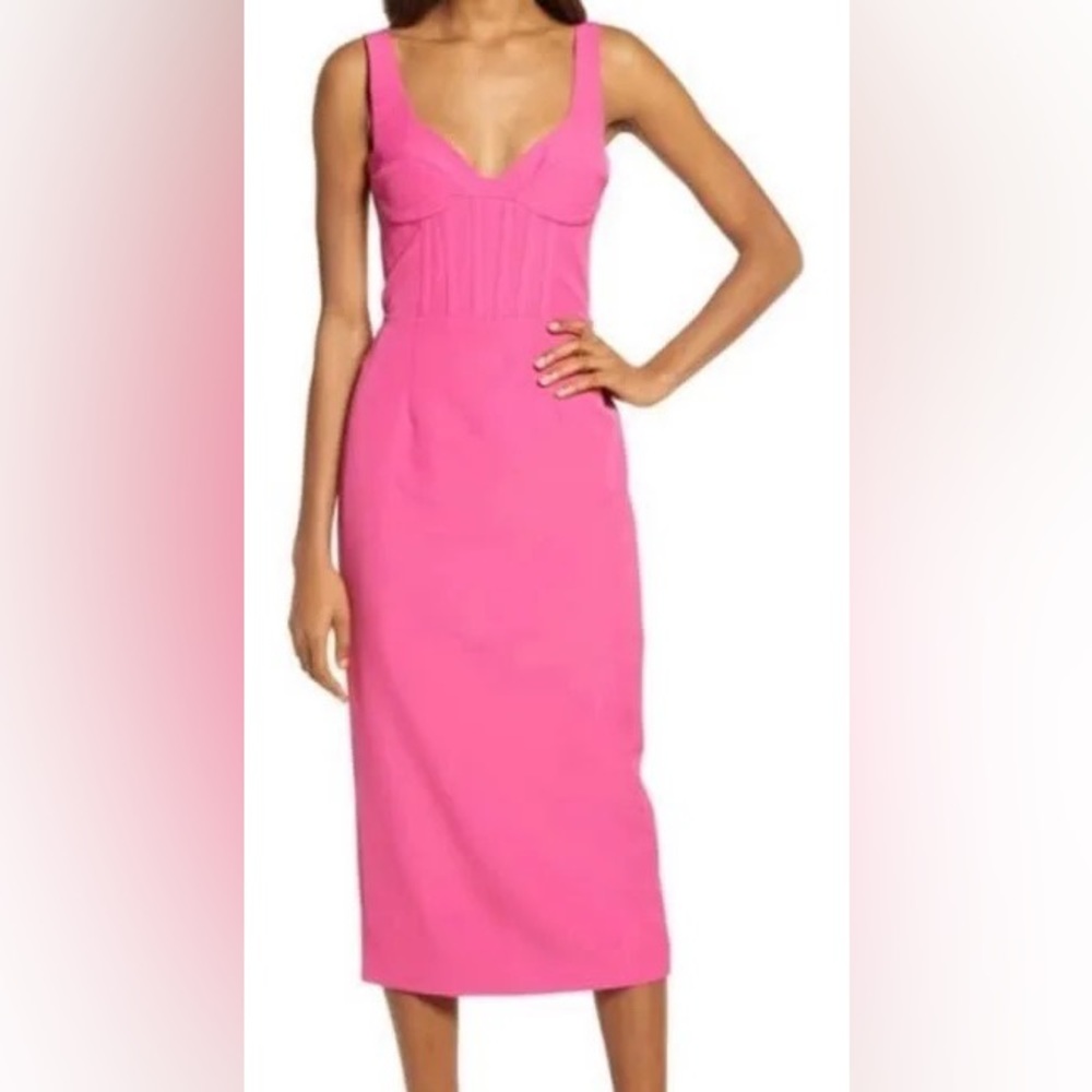 Bardot Dresses Hot Pink Midi